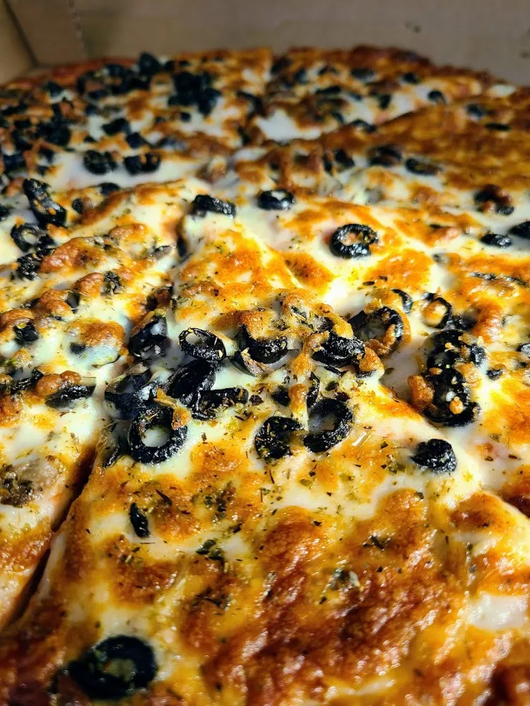Pizza with Black Olives